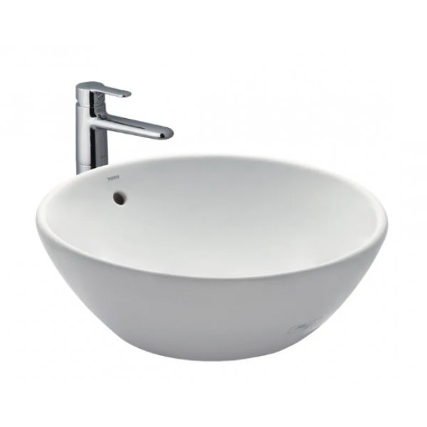 TOTO L523SE 檯上式浴室洗手盆 - 玻璃瓷材質，尺寸430x430x160mm